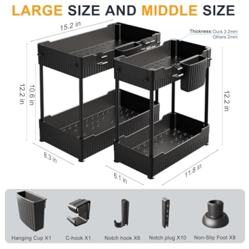 Sevenblue Under Sink Organizer Set for Home Storage Solutions