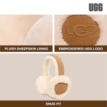UGG Women's Water Resistant Sheepskin Earmuffs Stylish Comfort