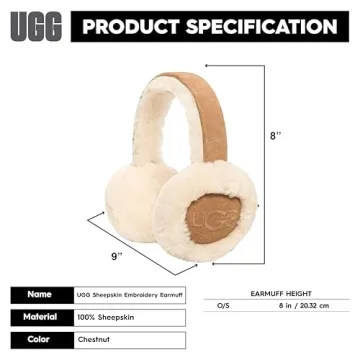 UGG Women's Water Resistant Sheepskin Earmuffs Stylish Comfort