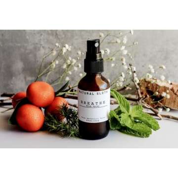 Natural Sloth Breathe Room and Linen Spray - Non-Toxic | Pet Safe | Made with Organic Ingredients | Plant-Based | Scented With Only Pure Essential Oils | 2 Fl Oz