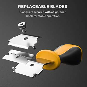 Nicpro Multi-Purpose Razor Scraper Set with 20 Blades