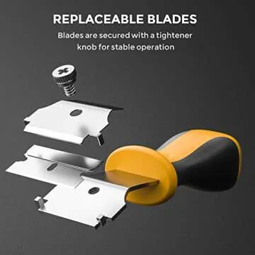 Nicpro Multi-Purpose Razor Scraper Set with 20 Blades