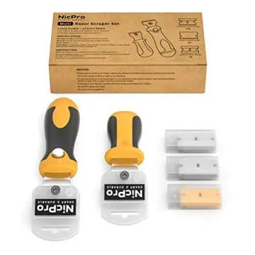 Nicpro Multi-Purpose Razor Scraper Set with 20 Blades
