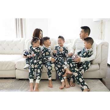 Burt's Bees Baby Family Christmas Pajamas Matching Sets - Organic Cotton PJs for Kids, Toddlers, Women, Adults
