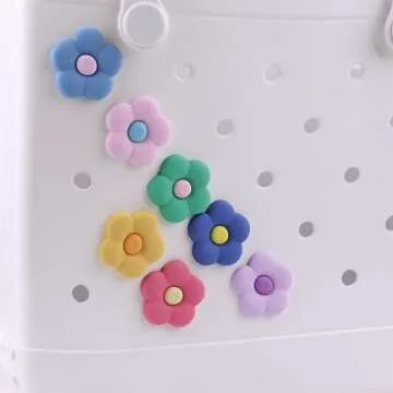 WORBSS 7pcs Kawaii Rubber Charms for Beach Bags