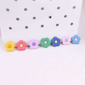 WORBSS 7pcs Kawaii Rubber Charms for Beach Bags