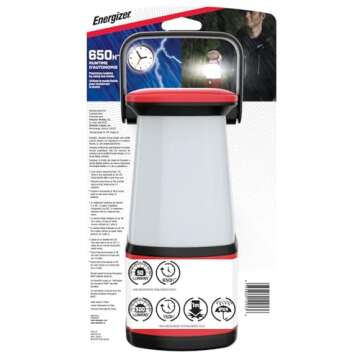 Energizer LED Camping Lantern Flashlight, Battery Powered LED Lanterns for Hurricane Supplies, Survi...