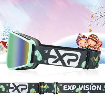 EXP VISION Kids Ski Goggles - Anti-Fog UV Protection