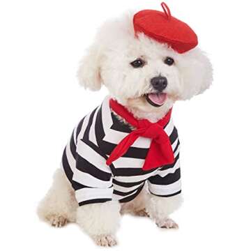 Coomour Artist Dog Costume with Funny Hat for Small Dogs - Stylish & Comfortable Pet Shirts
