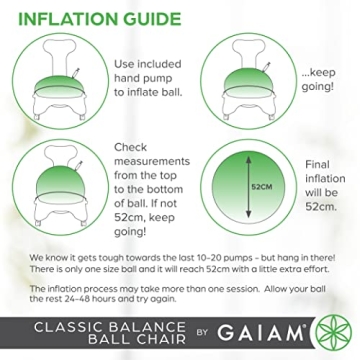 Gaiam Balance Ball Chair for Ergonomic Support and Comfort