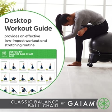 Gaiam Balance Ball Chair for Ergonomic Support and Comfort