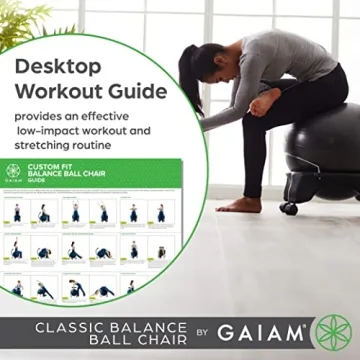 Gaiam Balance Ball Chair for Ergonomic Support and Comfort