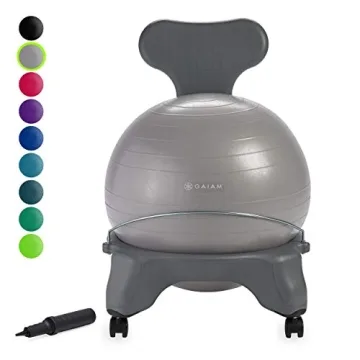 Gaiam Balance Ball Chair for Ergonomic Support and Comfort