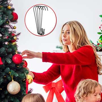 120pcs Christmas Ornament Hooks with Storage Box for Easy Holiday Decor