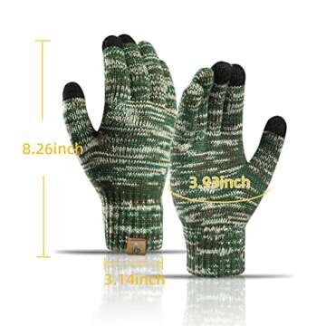 Honnesserry Warm Beanie Scarf and Touchscreen Gloves Set