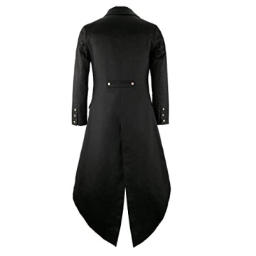 SOLOTIMES Mens Black Tailcoat Jacket for Stylish Occasions