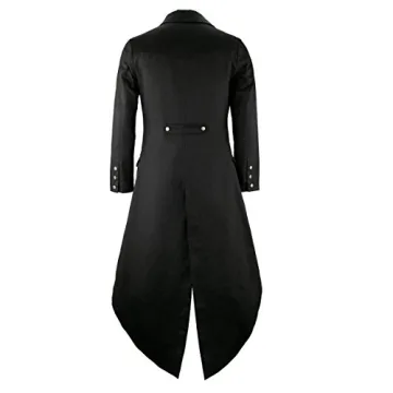 SOLOTIMES Mens Black Tailcoat Jacket for Stylish Occasions