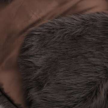 Amazhiyu Women’s Faux Fur Cropped Coat in Coffee