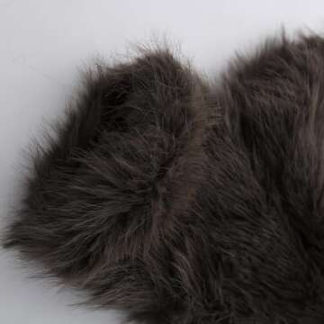 Amazhiyu Women’s Faux Fur Cropped Coat in Coffee