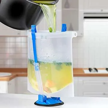 Silicone Bags Reusable Silicone Food Bag Reusable Sandwich Bags Silicone Storage Bags Silicon Containers Plastic Conteiner Freezer Gallon Size Snack Sous Vide Lunch