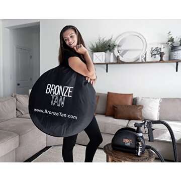 Bronze Tan Spray Tan Tent Pop Up for Spray Tan Professional - Waterproof Spray Tan Booth with FREE P...