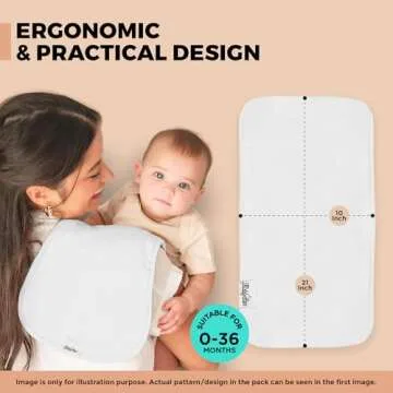 KiddyStar 5-Pack Organic Cotton Burp Cloths – Ultra-Absorbent, Soft & Large (21”x10”) – Perfect for Spit-up & Drooling