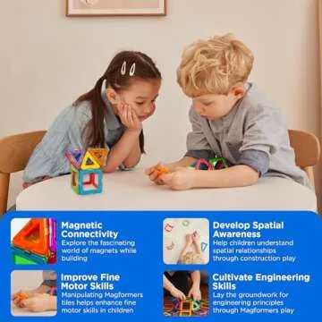 Magformers Rainbow 14 Piece Set - Magnetic Tiles Building Blocks, Educational Kit, STEM Toy Set - Magnetic Building Tiles for Kids to Develop Problem-Solving Abilities and Shape Recognition