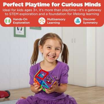 Magformers Rainbow 14 Piece Set - Magnetic Tiles Building Blocks, Educational Kit, STEM Toy Set - Magnetic Building Tiles for Kids to Develop Problem-Solving Abilities and Shape Recognition