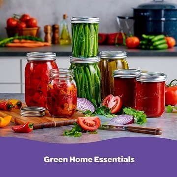 SEWANTA 32 oz Wide Mouth Mason Jars for Canning & Storage