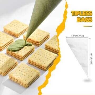 KEENPIONEER Disposable Piping Bags 10inch, 500 count