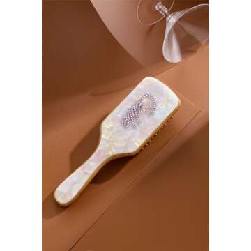 Custom Hair Brush for Women Personalized Gifts Hair grooming tools Headwear Made To Order Gift Wooden Shell White Color