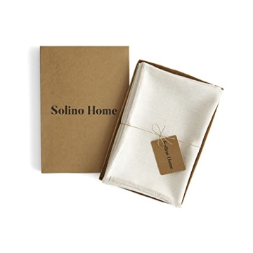 Elegant Solino Home Light Natural Linen Napkins Set