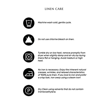 Elegant Solino Home Light Natural Linen Napkins Set