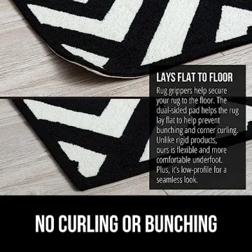 Gorilla Grip Rug Gripper Pads Keep Rugs in Place 8 Pack