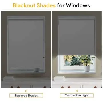 Sunfree Blackout Roller Shades - Cordless Window Blinds with Thermal Insulation for Bedroom, Office,...