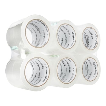 Amazon Basics Strong Adhesive Packaging Tape 12-Pack Clear