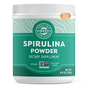 Vimergy Spirulina Powder – Concentrated Plant Protein Supports Immune Health & Cardiovascular Func...