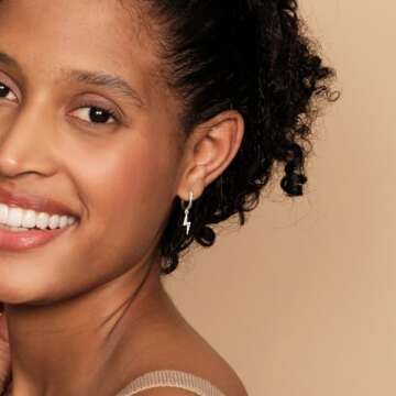 Stylish PAVOI Hypoallergenic Lightning Bolt Huggie Earrings