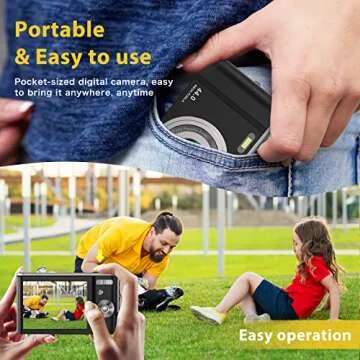 Lecran Vlogging Camera with 16X Zoom & IPS Screen
