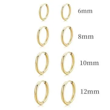 Elegant 14K Gold Plated Dreamfox Huggie Hoop Earrings