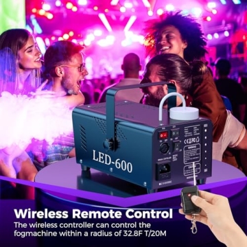 MLIKOEU Fog Machine with RGB LEDs and 600W Power