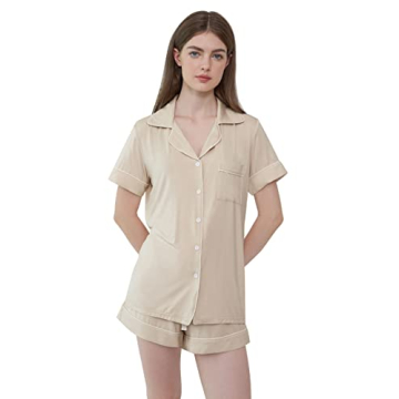 Joyaria Women's Button Pajama Set Soft Comfortable Sleepwear