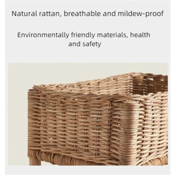 Stylish WKSPOO Rattan Shelving Unit for Elegant Storage Solutions