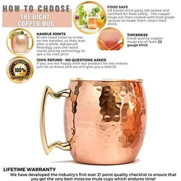 Moscow Mule Copper Mugs Set of 4 with Straws & Jigger