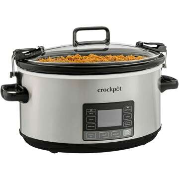 Crockpot Portable Locking Technology Stainless Steel