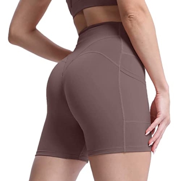 Aoxjox Biker Workout Shorts for Women with Pocket