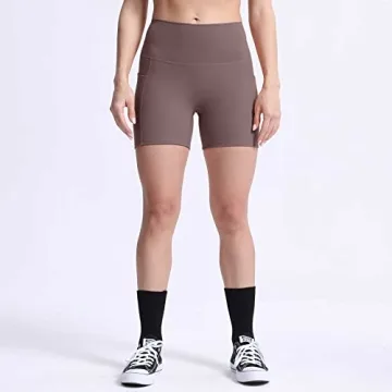 Aoxjox Biker Workout Shorts for Women with Pocket