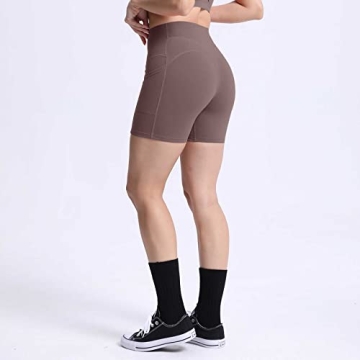 Aoxjox Biker Workout Shorts for Women with Pocket