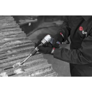 Chicago Pneumatic CP714 - Air Hammer, Welding Equipment Tool, Construction, 0.401 Inch (10.2mm), Round Shank, Pistol Handel, Stroke 3.15 in / 80 mm, Bore Diameter 0.55 in/14 mm - 2000 Blow Per Minute