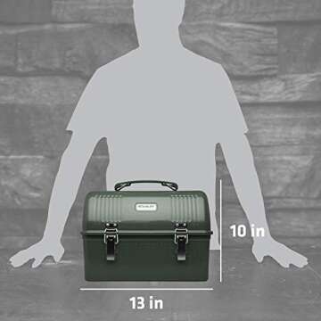 Stanley Classic Lunch Box Large Lunchbox - Fits Meals, Containers, Thermos - Easy to Carry, Built to Last,10 QT / 9.5 L